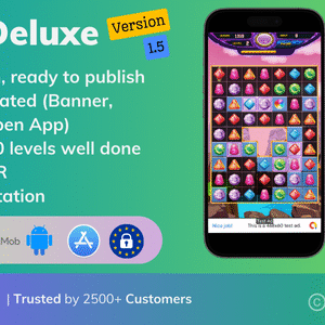 Jewel Deluxe – Unity Complete Project (Android + iOS + AdMob)