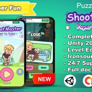 Shoot Master Paper To Toilet – Unity – IronSource